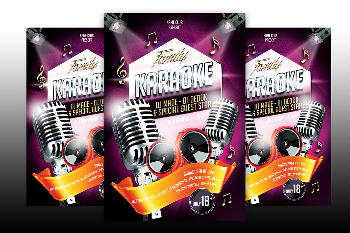 Karaoke Bundle 3 in 1, a Flyer Template by imadeDesign (Photo 2 of 3)