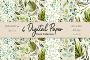 Watercolor Greenery Leaves 77PNG kit, an Illustration by KarinkaBU (Thumbnail 6 of 10)