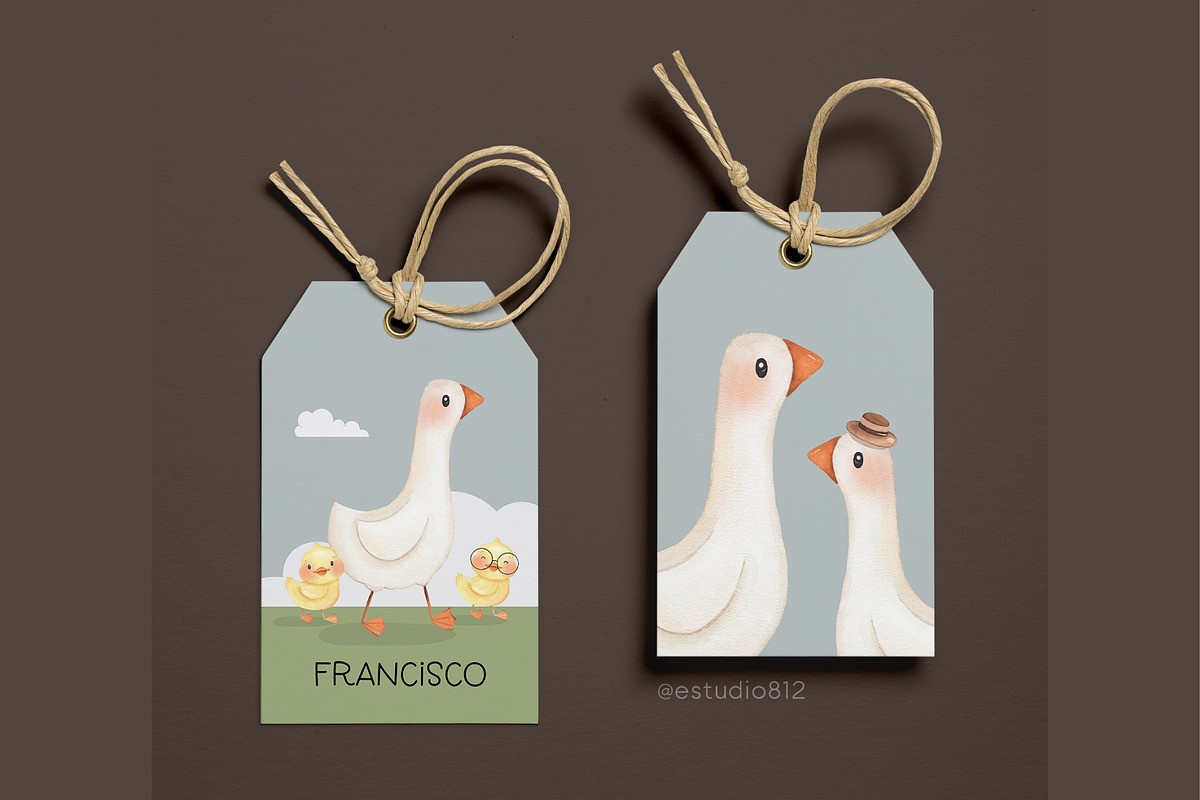 Baby Ducks watercolor set, an Animal Illustration by Estudio 812 (Photo 6 of 8)