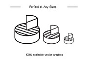 Data Pie Chart and Graph Icons Set, an Outline Icon by Designfour (Thumbnail 7 of 7)