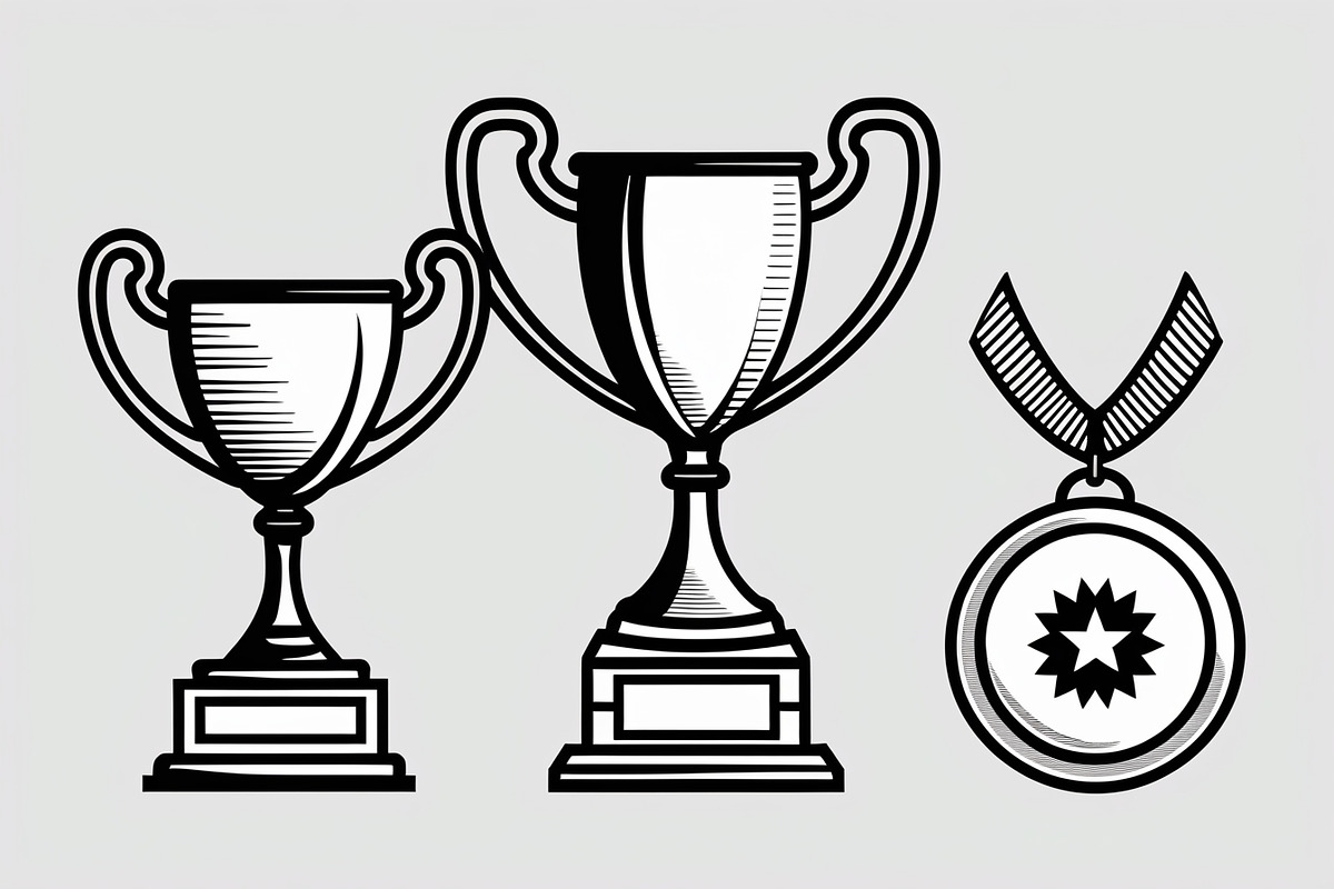 Trophy and Prize Icon Bundle, an Illustration by BIPLOB EXPERT (Photo 4 of 7)