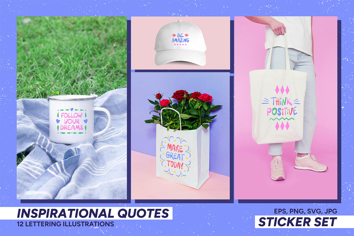 Inspiring positive phrases stickers, a Decorative Illustration by LiiaLonn Studio (Photo 4 of 5)