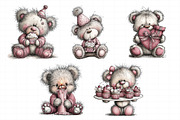 Whimsical Birthday Teddy Bear Clipar, an Illustration by Daily.Designs (Thumbnail 7 of 8)