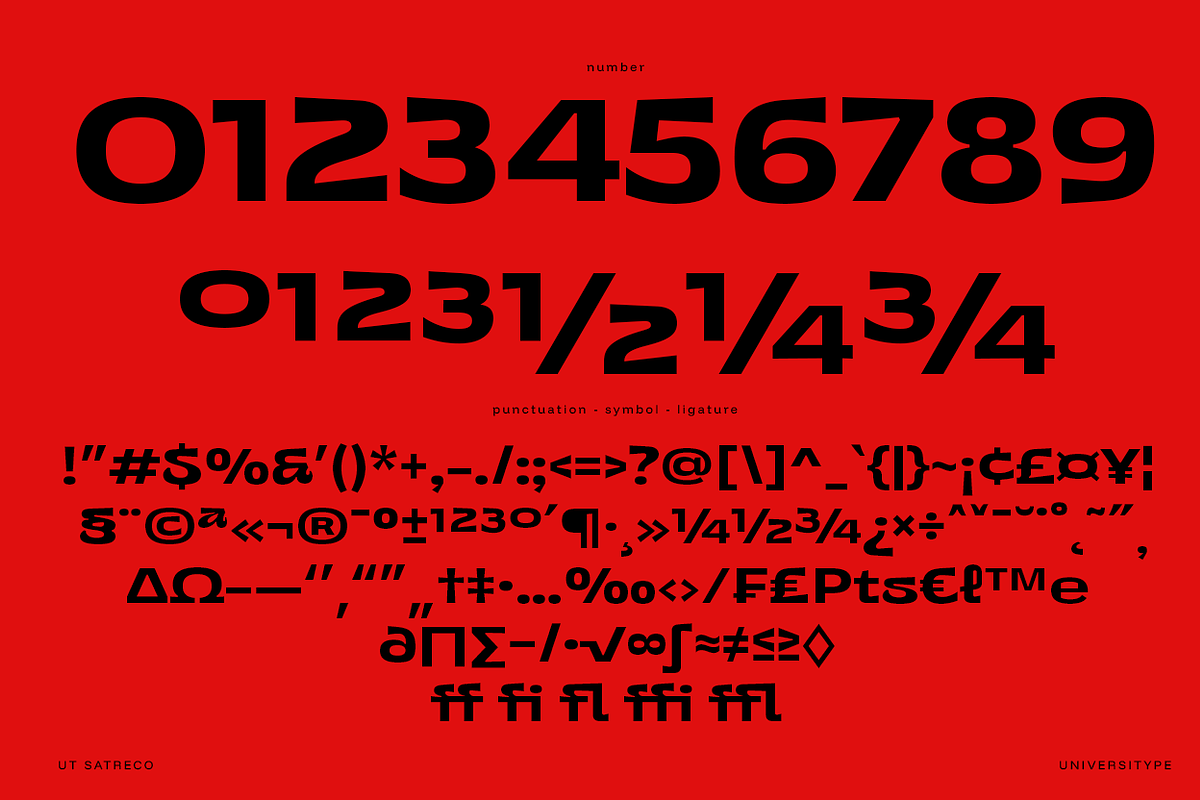 UT Satreco - A Stylish Expanded Sans, a Sans Serif Font by Universitype (Photo 4 of 12)