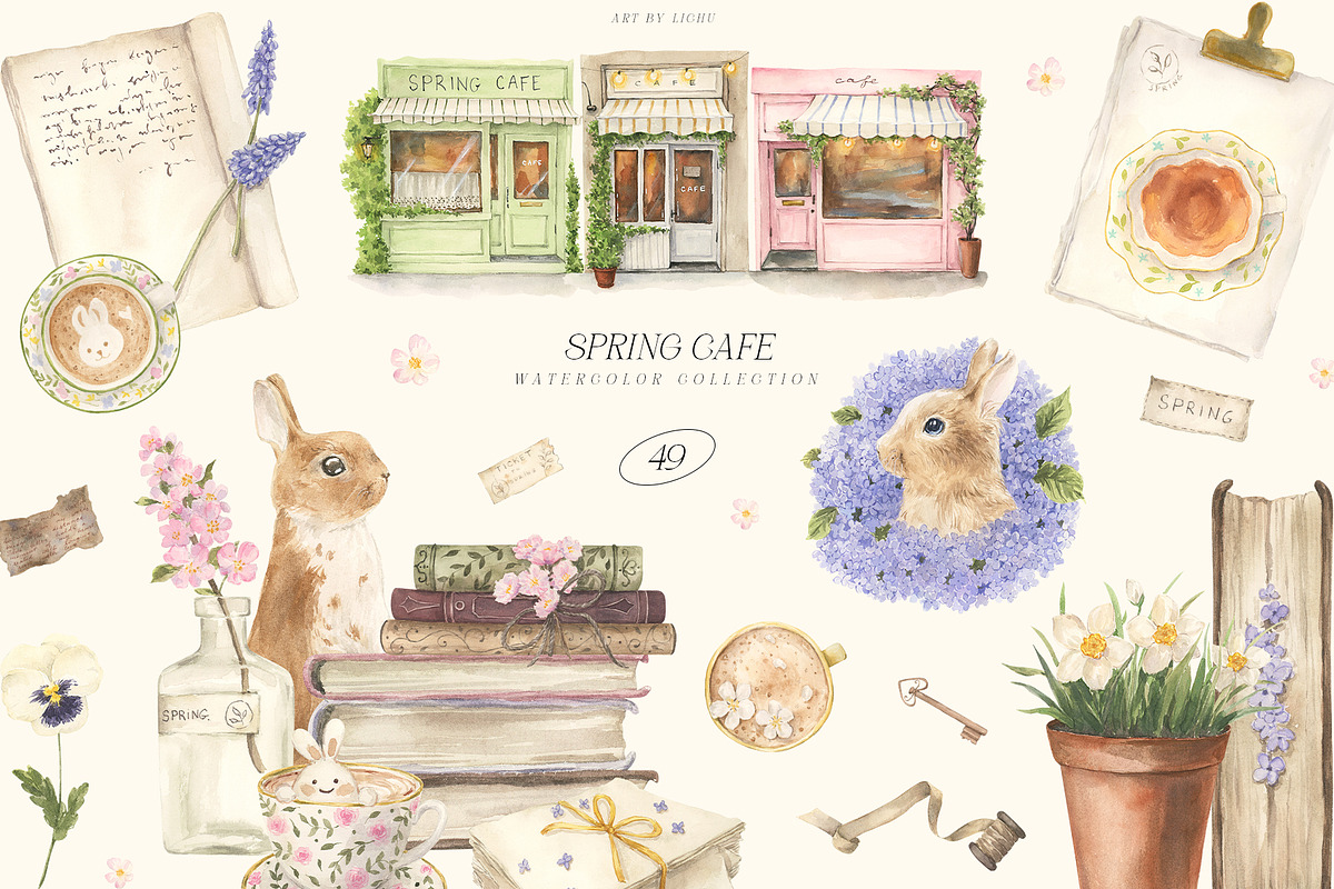 SPRING CAFE, a Seasonal Illustration by LiChu Art (Photo 1 of 6)