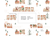Polar train winter express pattern, a Pattern Graphic by Milatoo (Thumbnail 3 of 3)