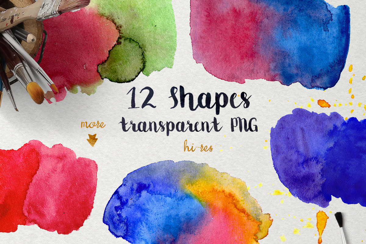 Watercolor designers pack, a Layer Style Add-On by ZiziMarket (Photo 4 of 6)
