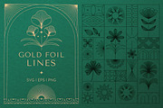 Gold foil, linear design elements, a Graphic by venimo (Thumbnail 1 of 9)