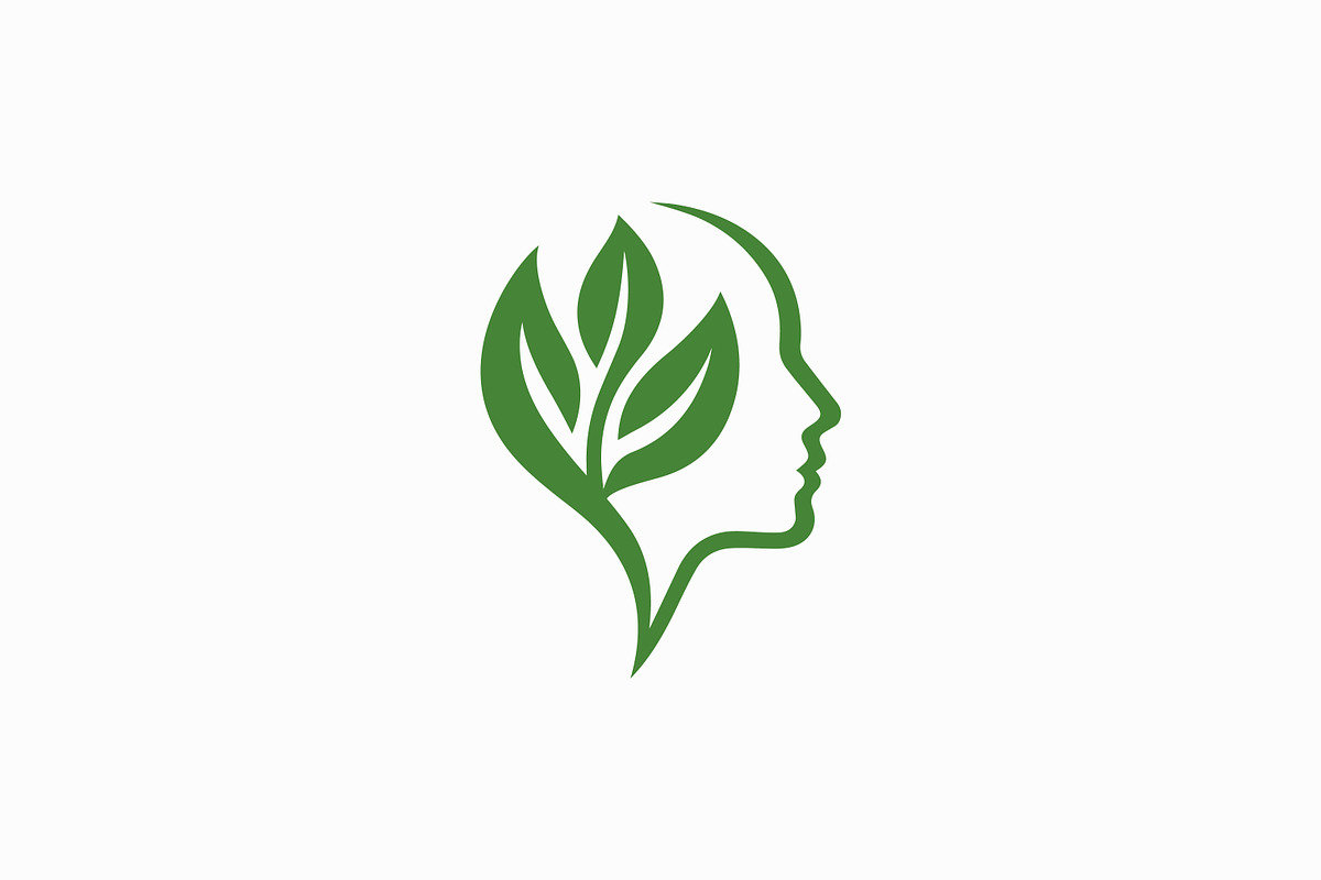 Green Health Mind & Brain Care Logo, a Branding & Logo Template by Signatoro (Photo 1 of 3)