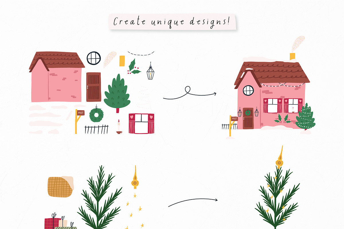 Winter city creator - vector + Canva, a Seasonal Illustration by Valerie (Photo 7 of 16)