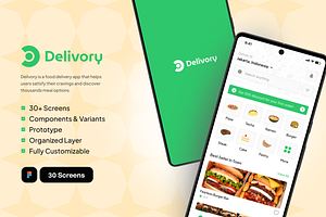 Delivory - Food Delivery App UI Kit