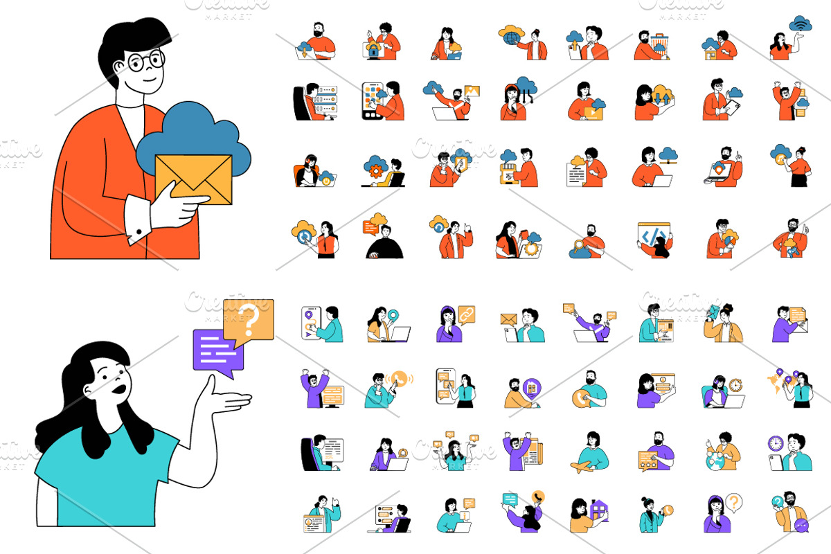 Bundle Flat Concept Illustrations, a Finance Illustration by alexdndz (Photo 3 of 16)
