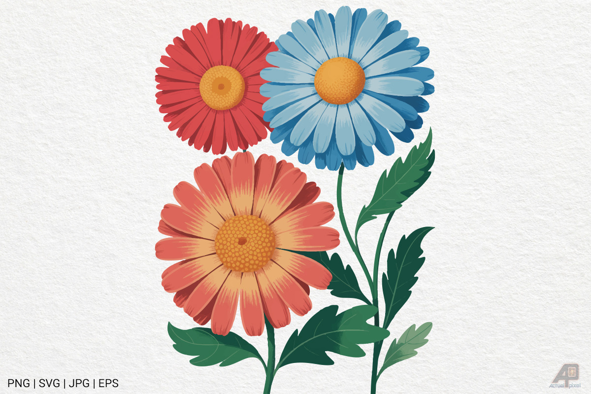 Boho Retro Flower Sublimation Bundle, an Illustration by Actual Pixel (Photo 6 of 13)