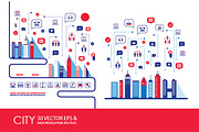 30 City background infographics set, a Work Illustration by Anttoniu (Thumbnail 2 of 4)