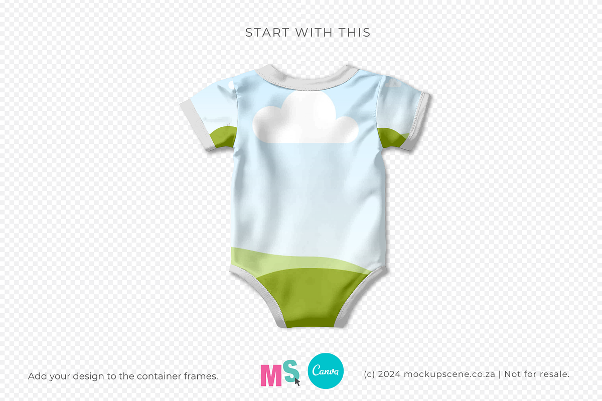 Baby One Piece Canva Smart Mockup, an Apparel Mockup by Mockup Scene (Photo 7 of 16)