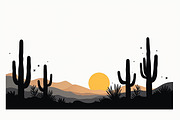 Wild Desert Cactus Scene Set, an Illustration by hafijul (Thumbnail 6 of 15)