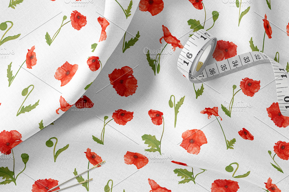 Wildflowers, stripes, checks bandle, a Pattern Graphic by Oksana Dovhopol Art (Photo 5 of 23)