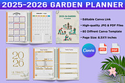 2025-2026 Garden Planner Canva, a Stationery Template by Designmela01 (Thumbnail 1 of 5)