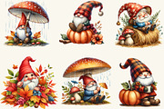 Autumn Gnomes Clipart, a Work Illustration by cherrydesign (Thumbnail 2 of 3)