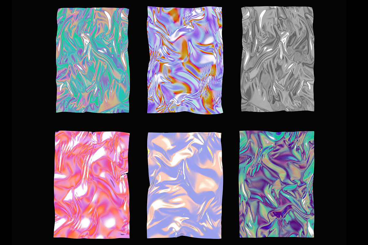 Holographic posters template set, a Texture Graphic by Mary P (Photo 1 of 3)