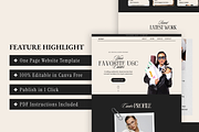 Canva Website Template UGC Creator, a Marketing Template by AtelierDuVow (Thumbnail 2 of 10)