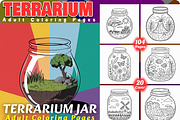 Terrarium Jar Coloring Book Pages, a Decorative Illustration by Ink Gallery (Thumbnail 1 of 5)