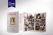 Floral Tabloid Funeral Program, a Brochure Template by Four C Graphic (Thumbnail 1 of 10)