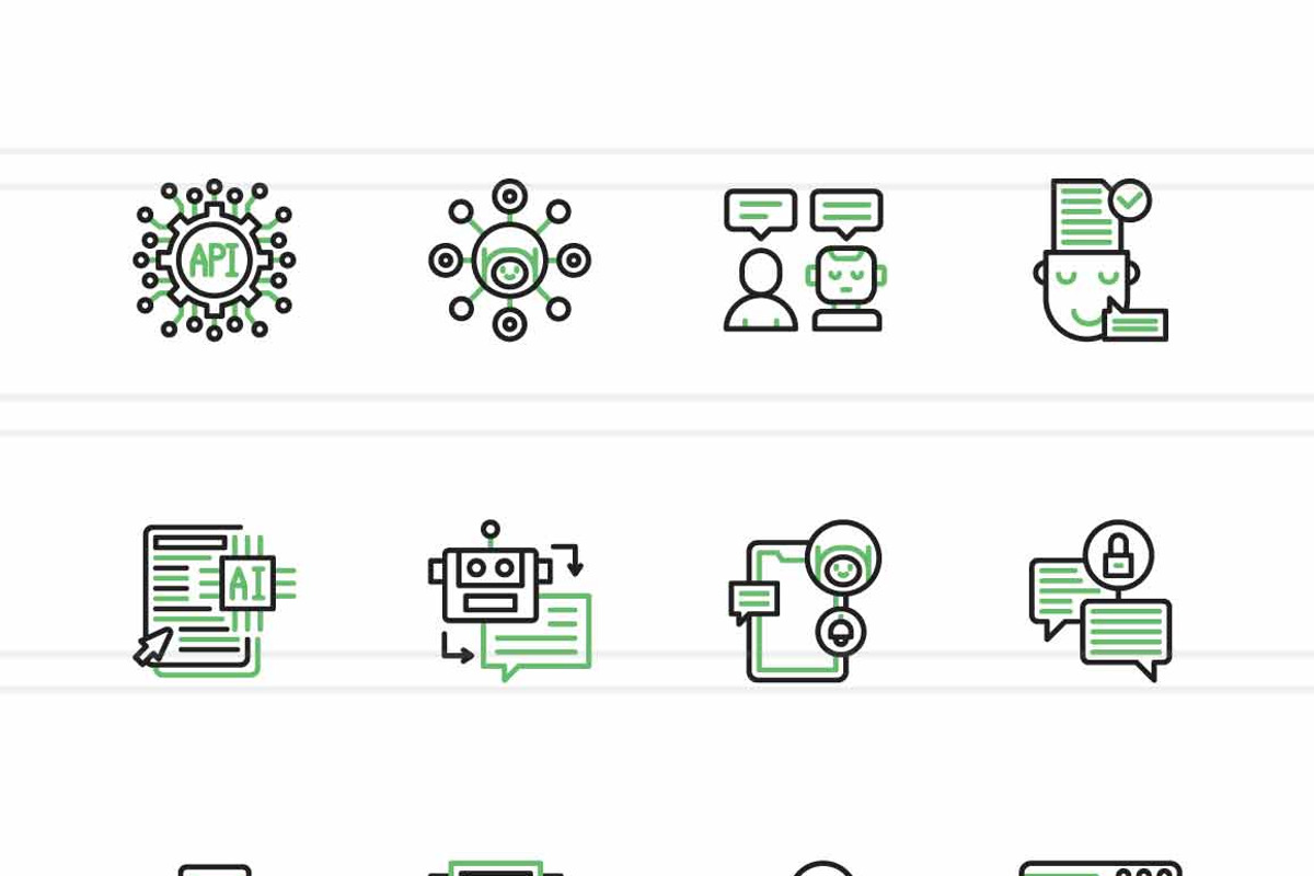 AI Chatbot & Conversational UX Icons, an Outline Icon by IconBunny (Photo 2 of 2)