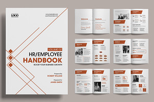 Creative HR Employee Handbook Layout, a Brochure Template by ContestDesign