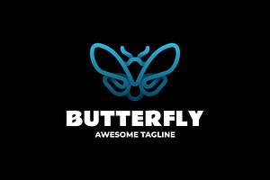 Butterfly Graient Line Logo, a Branding & Logo Template by Artnivora.Std