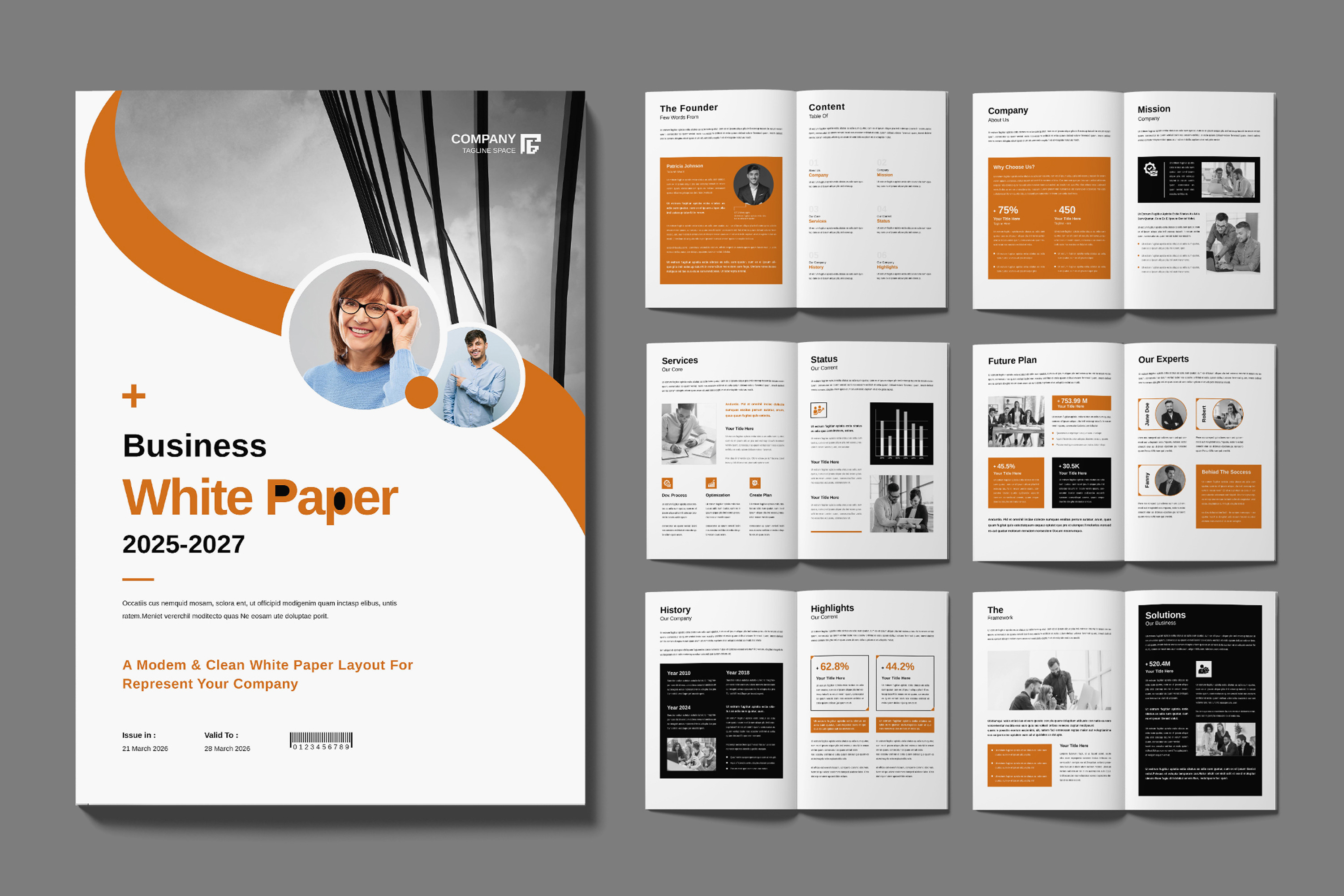 White Paper Layout Design Template