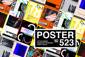 10 Fully Editable Typographic Poster