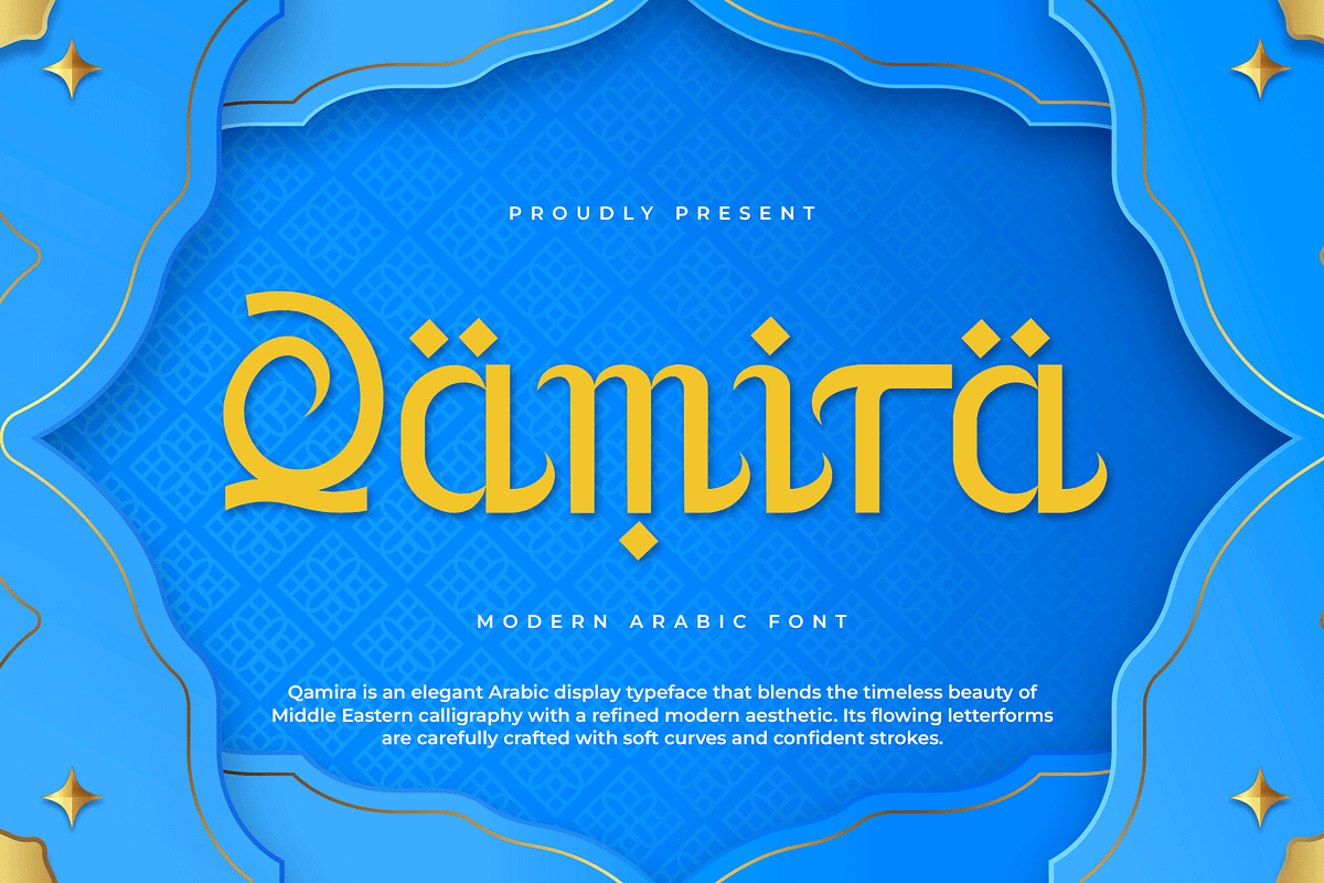 Qamira – Modern Arabic Font, a Handwritten Font by overlaytemplates (Photo 1 of 5)