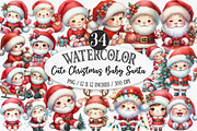Cute Christmas Baby Santa, an Illustration by Designking (Thumbnail 1 of 5)