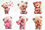 Whimsical Valentine Cute Teddy, an Illustration by Creative Art (Thumbnail 4 of 9)