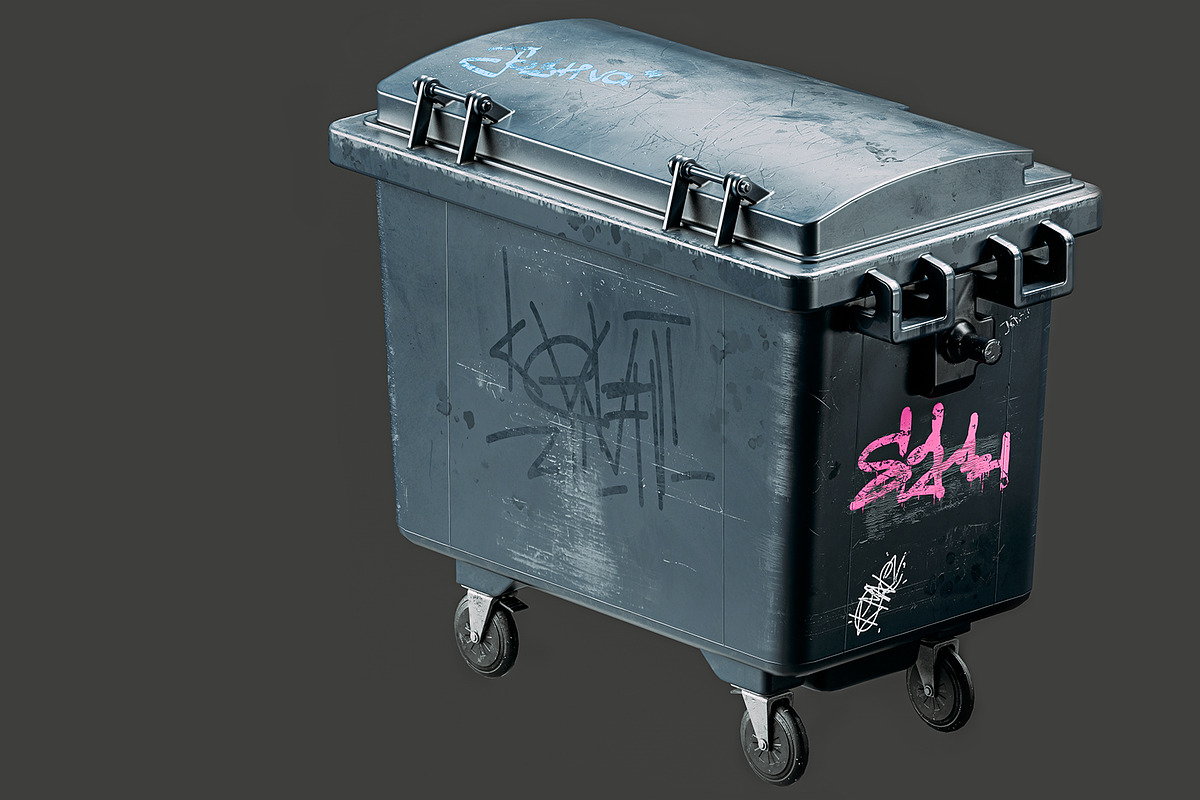 Outdoor Trash Can, an Object 3D Model by Artem Varnitsin (Photo 2 of 8)