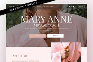Pink Faceless Coach Wix Website, a Wix Template by Template Twist Shop