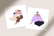 Happy people with different pets set, a Person Illustration by Good Studio (Thumbnail 6 of 7)