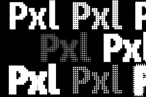 FONT PIXEL Pattern