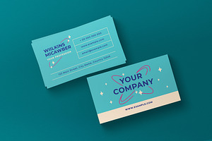 Blue Minimalist Business Card