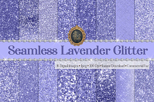 Seamless Lavender Glitter Papers