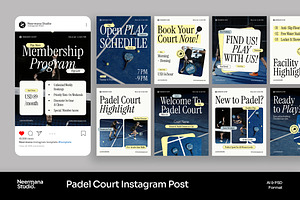 Padel Court Instagram Post, a Social Media Template by Neermana