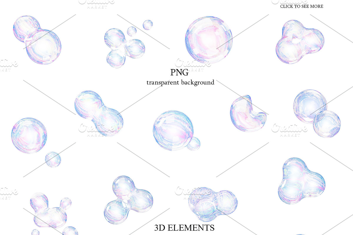 Abstract 3D Bubbles Collection, a Graphic by MayaNavits (Photo 3 of 13)