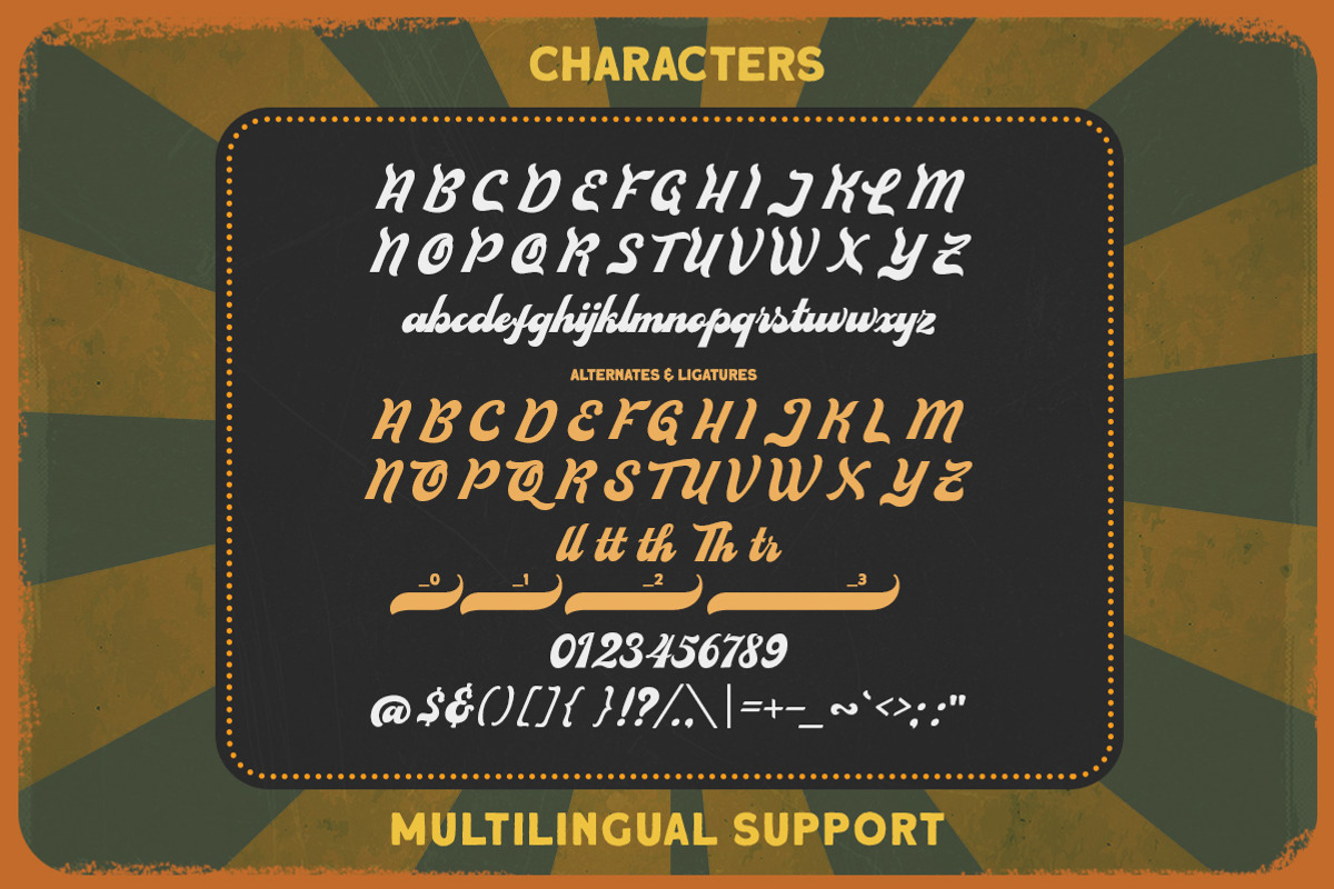 Boldstrike - Retro Bold Script, a Script Font by Letterhend Studio (Photo 8 of 9)