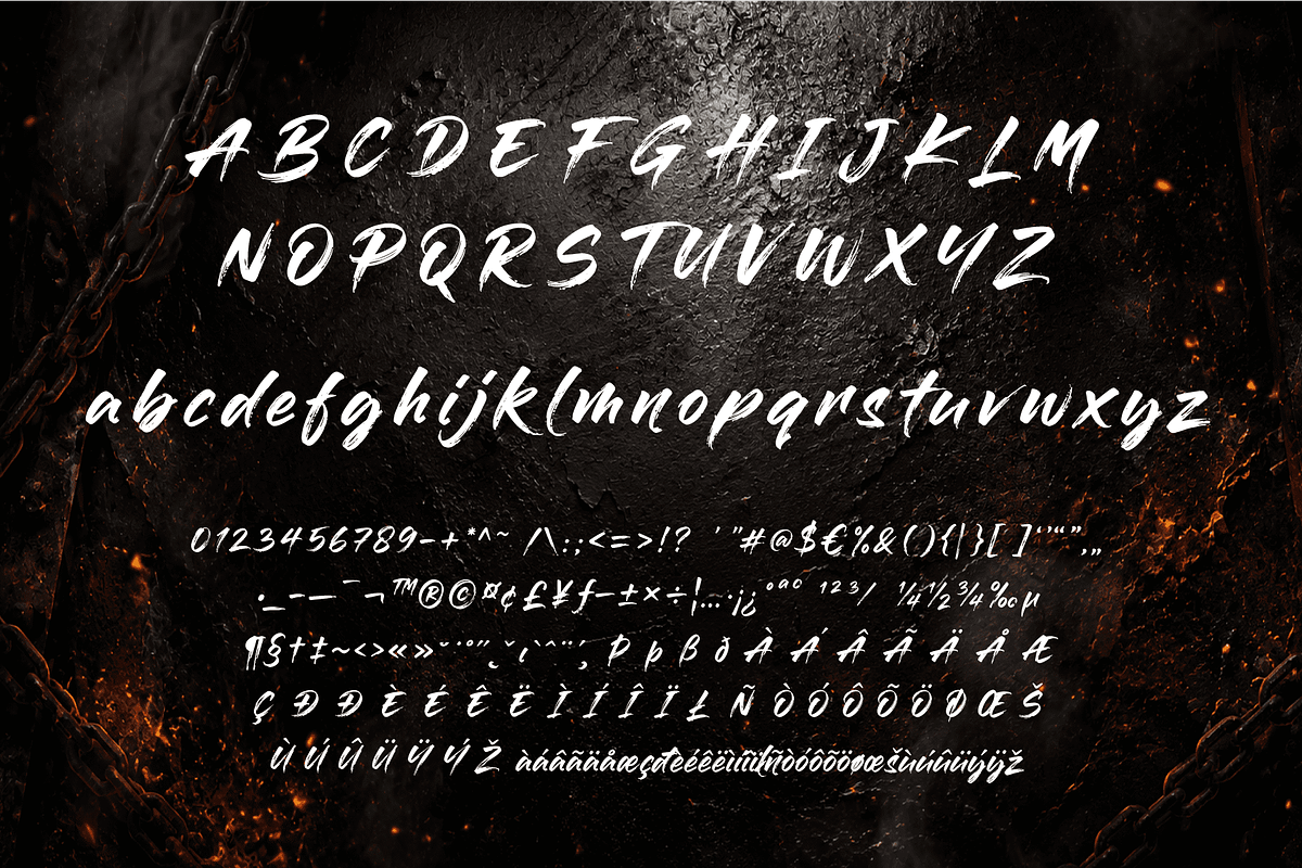 Blazing Hollow Bold Brush Script, a Script Font by Letterhanna Studio (Photo 2 of 9)