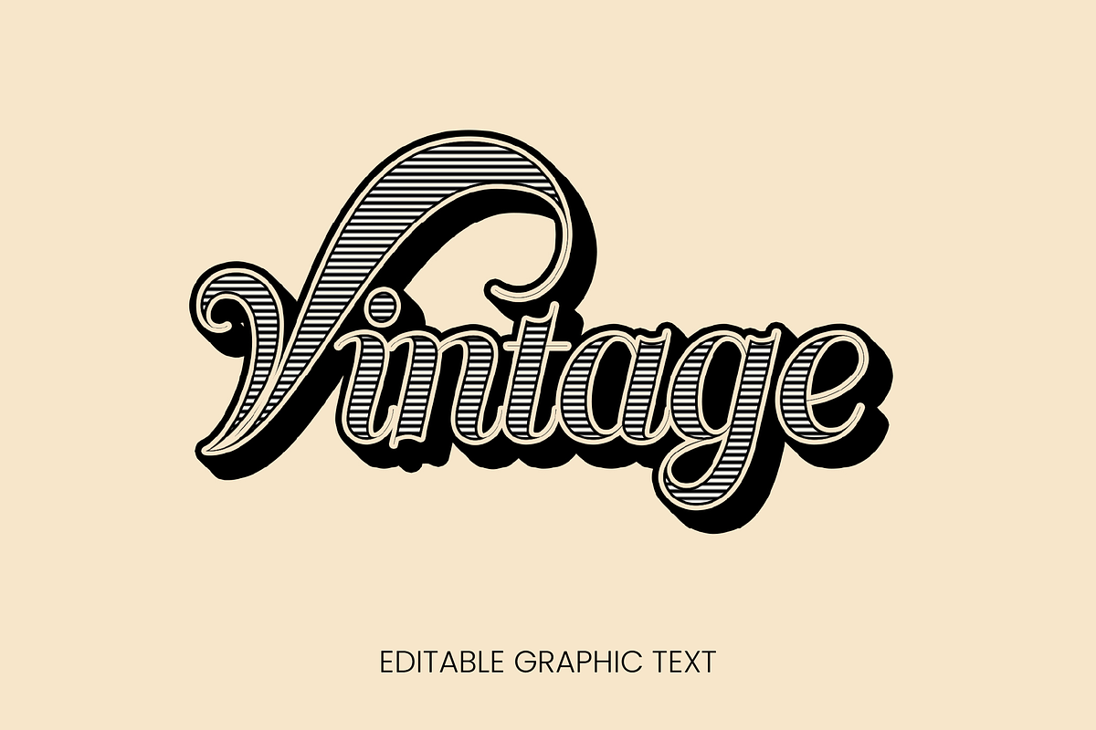 Vintage Script Text Effect preview 2