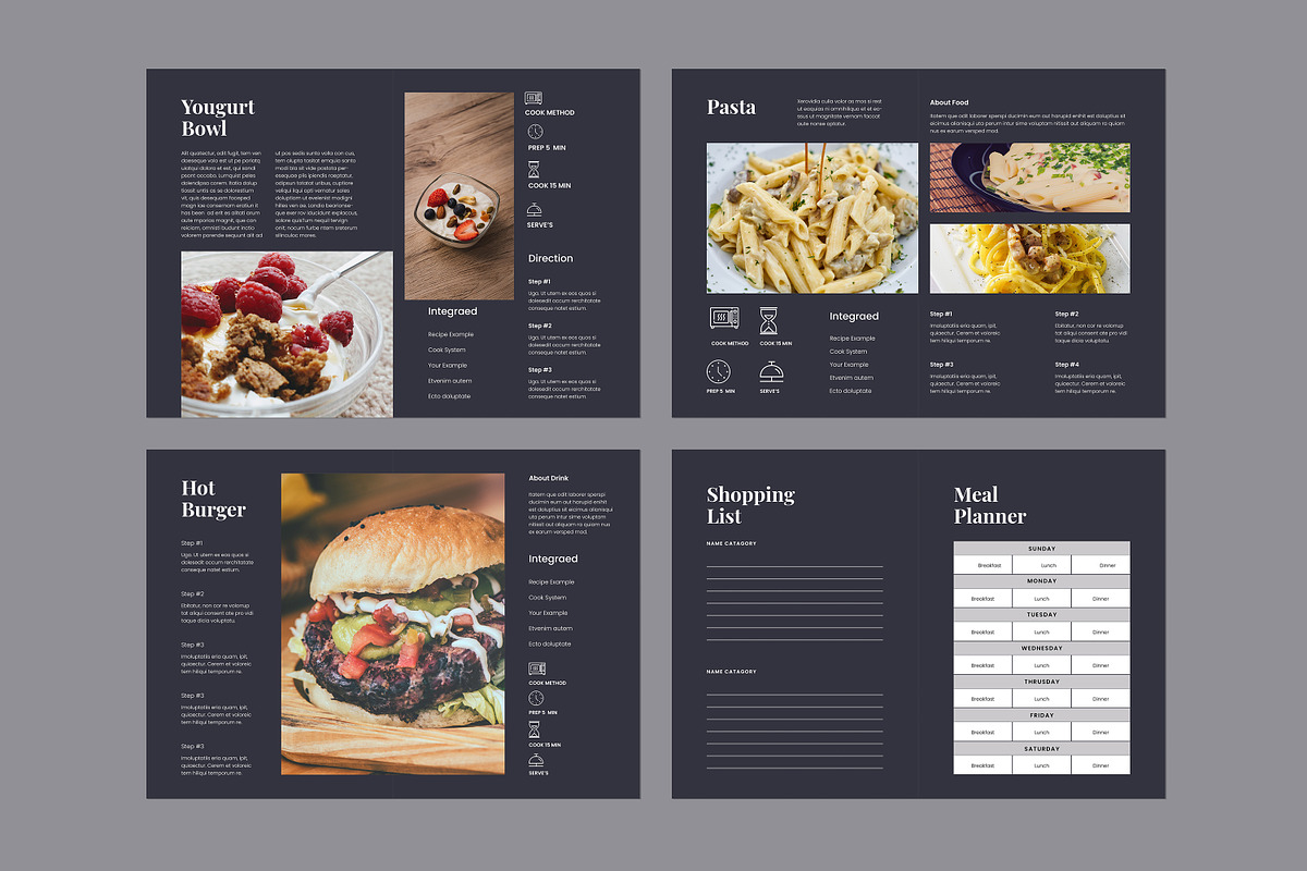 Recipe Book Template, a Templates & Theme by evgenystudio