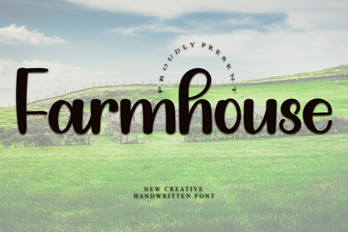 FARMHOUSE, a Handwritten Font by InermediaSTUDIO (Photo 1 of 6)