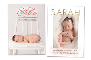 Birth Announcement Template CB023