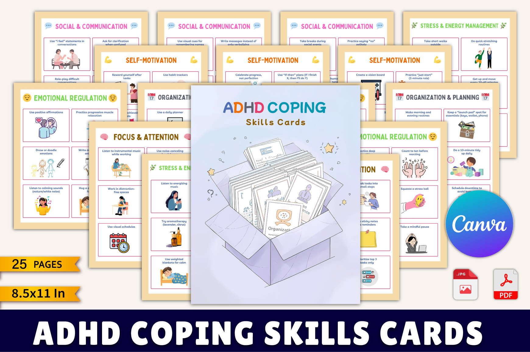 ADHD Coping Skills Cards